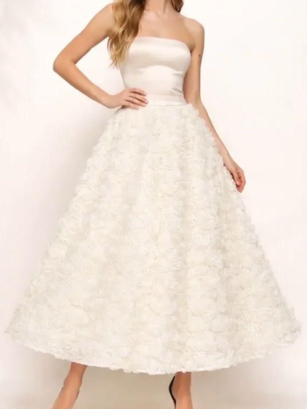 Reformation Rosy Dress Ivory - Size 0